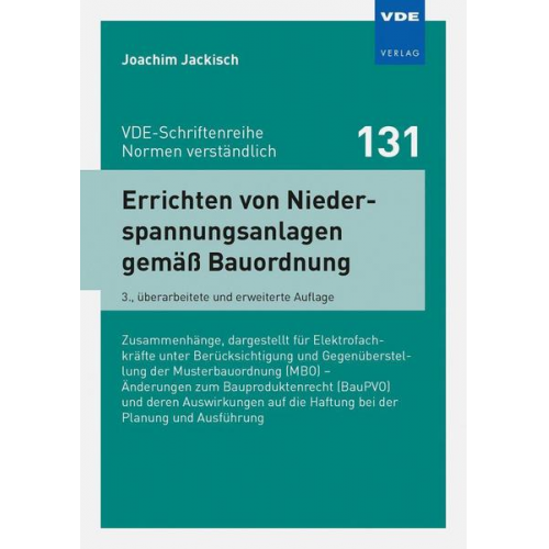 Joachim Jackisch - Errichten von Niederspannungsanlagen gemäß Bauordnung
