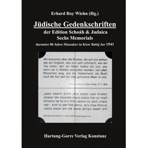 Jüdische Gedenkschriften der Edition Schoáh & Judaica