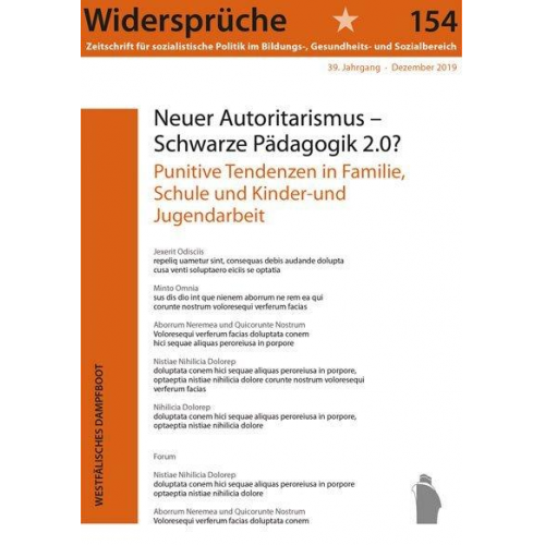 Widersprüche 154 - Neuer Autoritarismus - Schwarze Pädagigik 2.0?