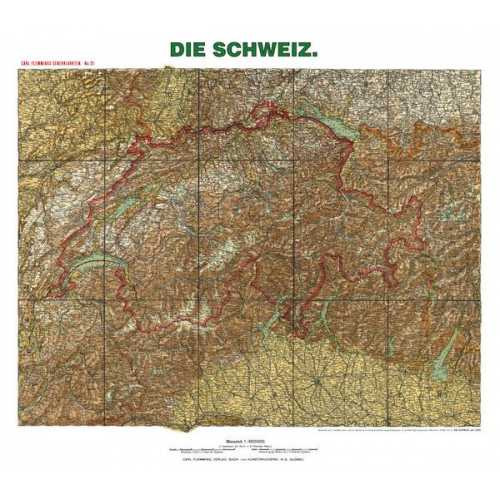 A. Herrich & Handtke F. - Historische Karte: Die SCHWEIZ - um 1905