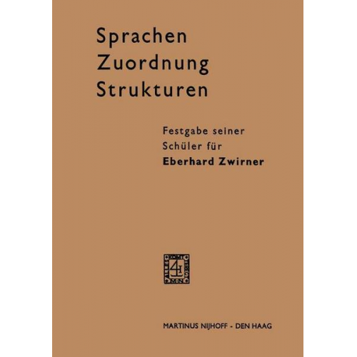 Eberhard Zwirner - Sprachen - Zuordnung - Strukturen