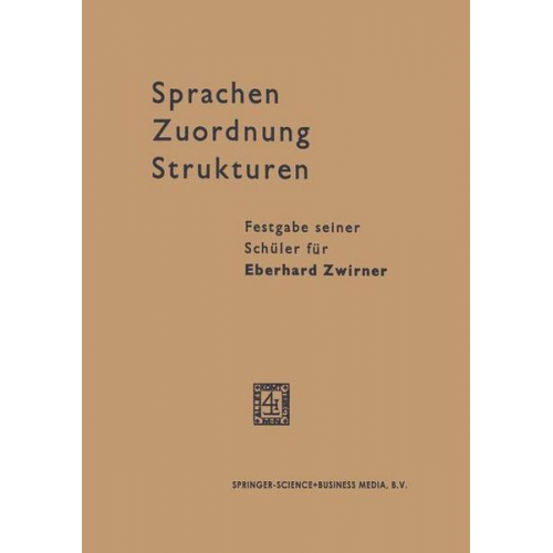 Eberhard Zwirner & Hermann Bluhme - Sprachen — Zuordnung — Strukturen