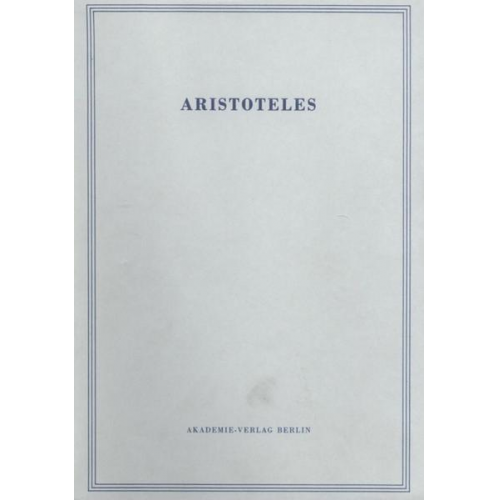 Allevy - Aristoteles: Aristoteles Werke / Problemata Physica