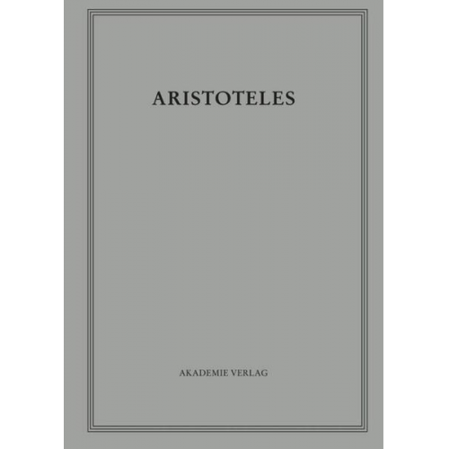 Aristoteles & Sabine Vogt - Aristoteles: Aristoteles Werke / Opuscula VI