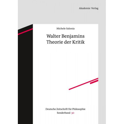 Michele Salonia - Walter Benjamins Theorie der Kritik