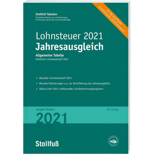 Tabelle, Lohnsteuer Jahresausgleich 2021