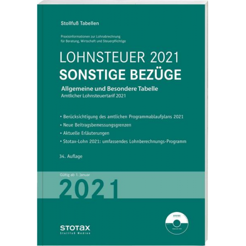 Tabelle, Lohnsteuer 2021 Sonstige Bezüge