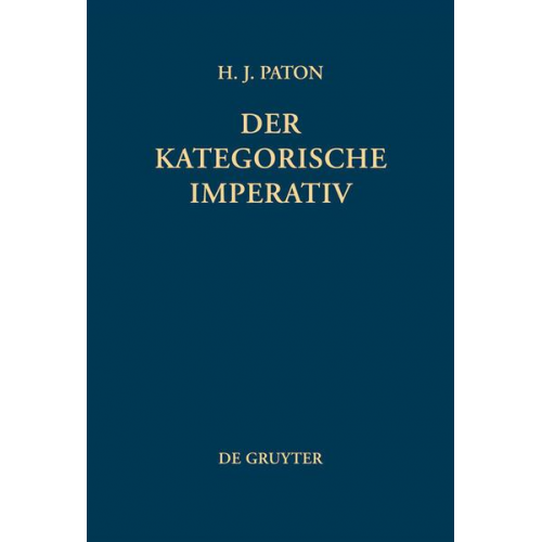 Herbert J. Paton - Der kategorische Imperativ