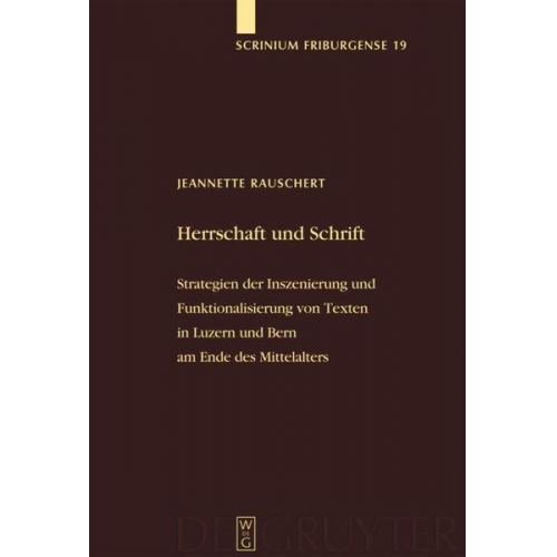 Jeannette Rauschert - Herrschaft und Schrift