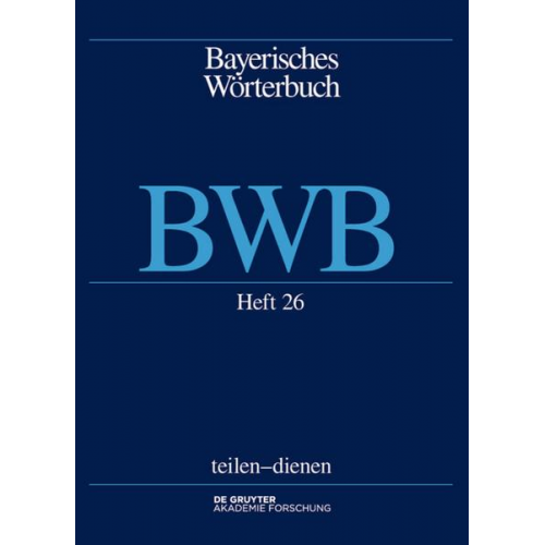 Bayerisches Wörterbuch (BWB) / teilen – dienen