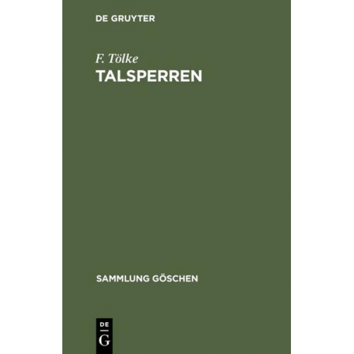 F. Tölke - Talsperren