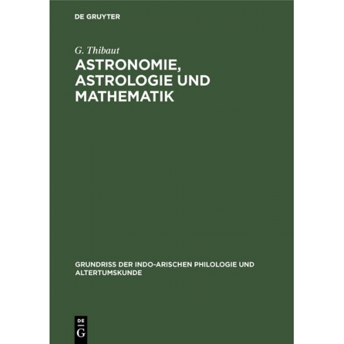 G. Thibaut - Astronomie, Astrologie und Mathematik