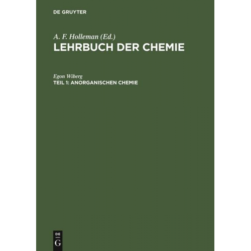 Egon Wiberg - Lehrbuch der Chemie / Anorganischen Chemie