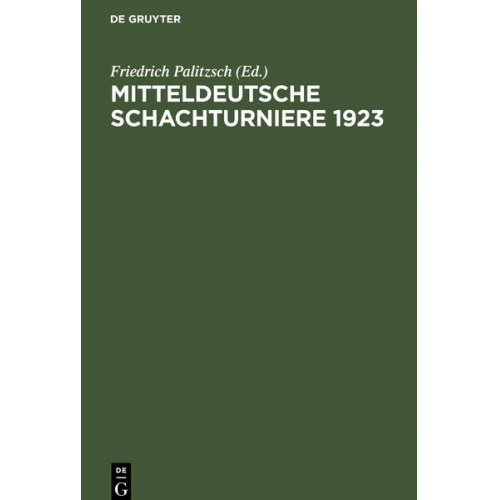 Mitteldeutsche Schachturniere 1923