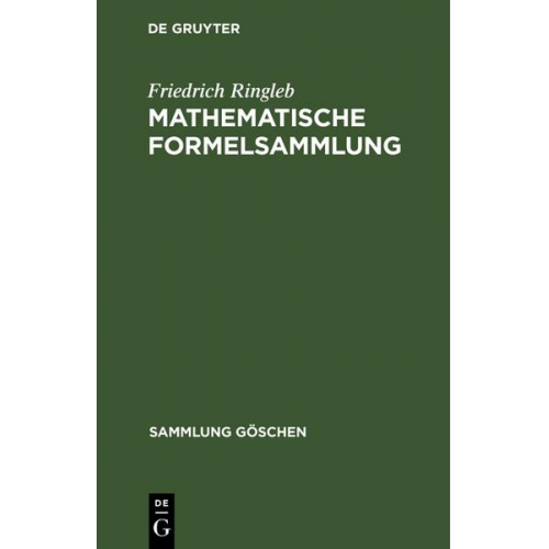 Friedrich Ringleb - Mathematische Formelsammlung