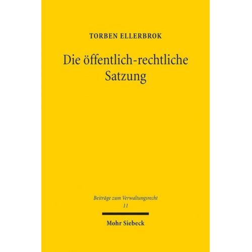 Torben Ellerbrok - Die öffentlich-rechtliche Satzung