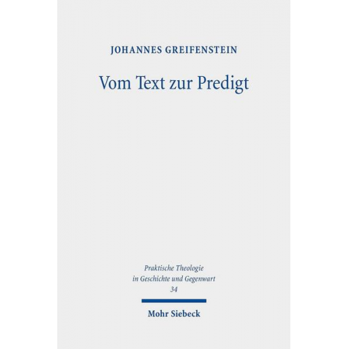 Johannes Greifenstein - Vom Text zur Predigt