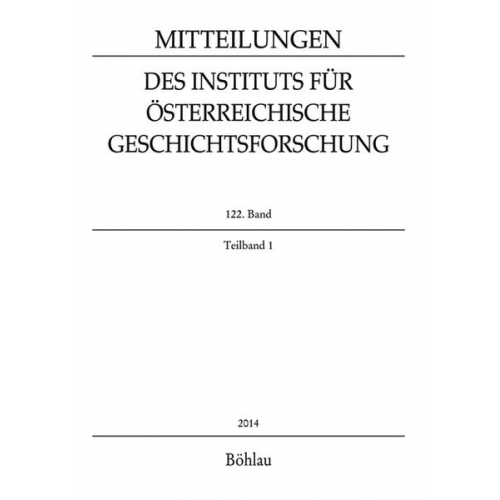 MIÖG 122. Band, Teilband 1 (2014)