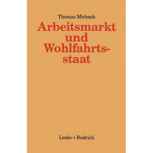 Arbeitsmarkt und Wohlfahrtsstaat