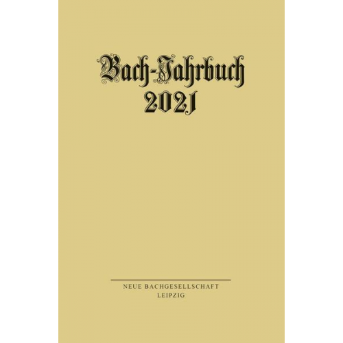 Bach-Jahrbuch 2021