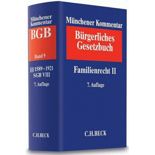 Münchener Kommentar zum Bürgerlichen Gesetzbuch Bd. 9: Familienrecht II, §§ 1589-1921, SGB VIII