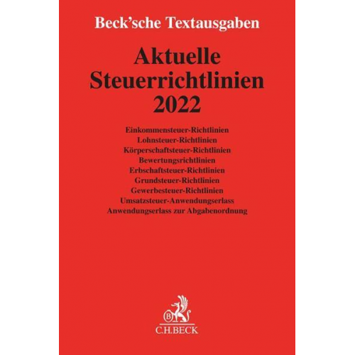 Aktuelle Steuerrichtlinien 2022