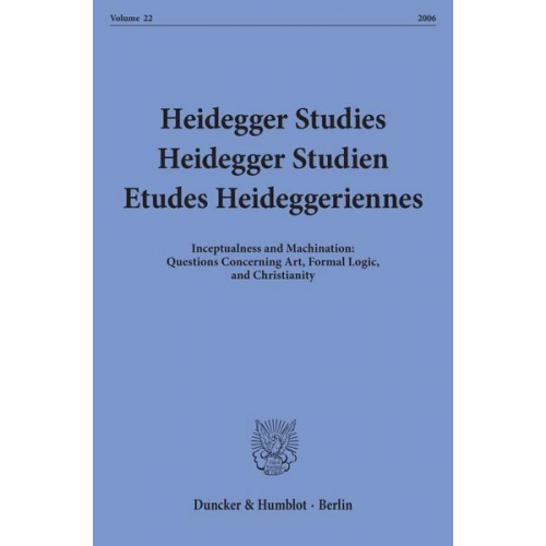 Parvis Emad & Friedrich-Wilhelm vo Herrmann & Kenneth Maly - Heidegger Studies - Heidegger Studien - Etudes Heideggeriennes.