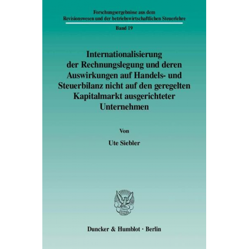 Ute Siebler - Siebler, U: Internationalis. d. Rechnungslegung