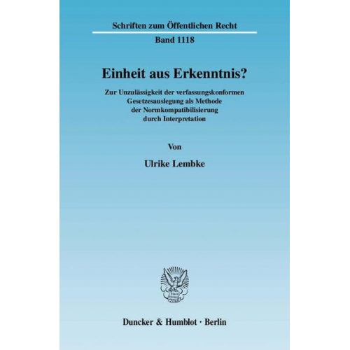 Ulrike Lembke - Einheit aus Erkenntnis?