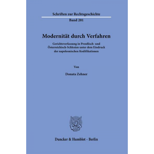 Donata Zehner - Modernität durch Verfahren.