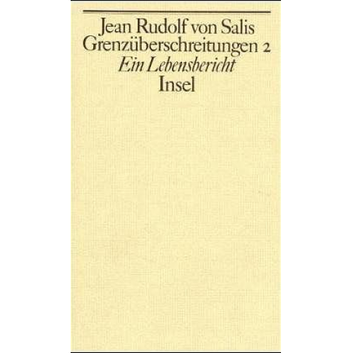 Jean Rudolf Salis - Salis, J: Grenzüberschreitungen II