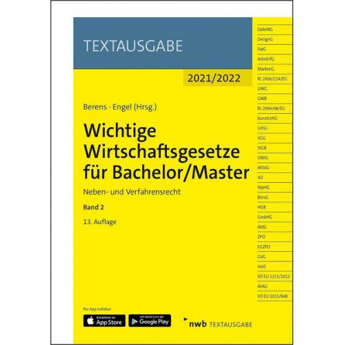 Wichtige Wirtschaftsgesetze für Bachelor/Master, Band 2