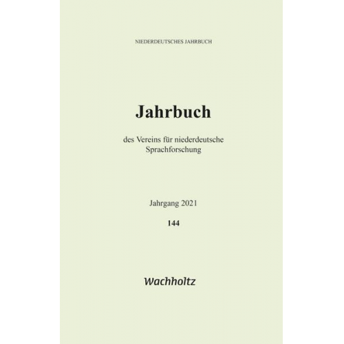 Niederdeutsches Jahrbuch 144 (2021)