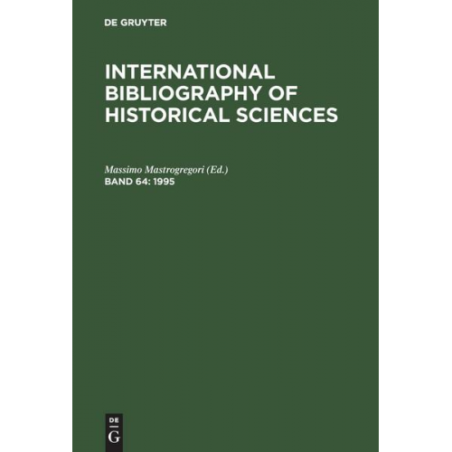 International Bibliography of Historical Sciences / 1995