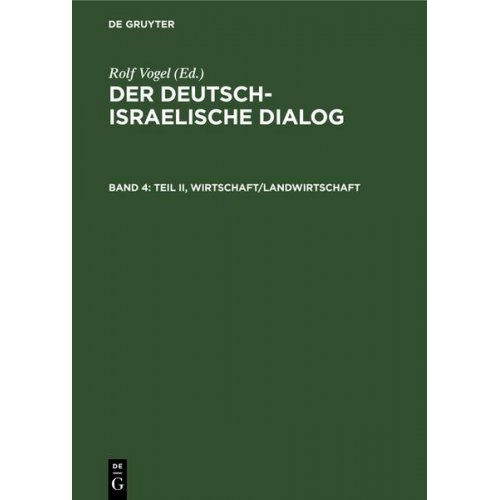 Der deutsch-israelische Dialog / Teil II, Wirtschaft/Landwirtschaft