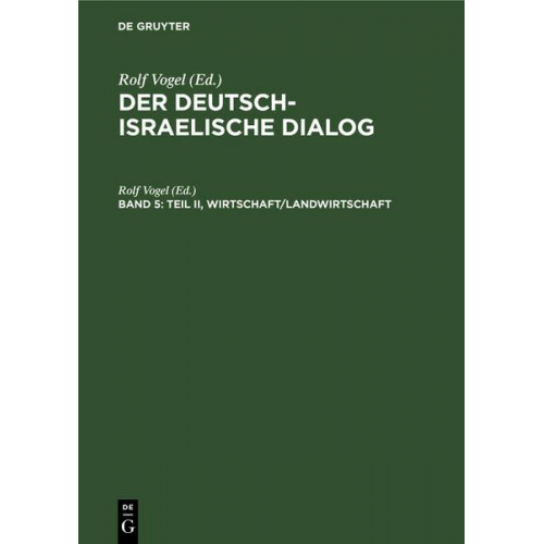 Der deutsch-israelische Dialog / Teil II, Wirtschaft/Landwirtschaft