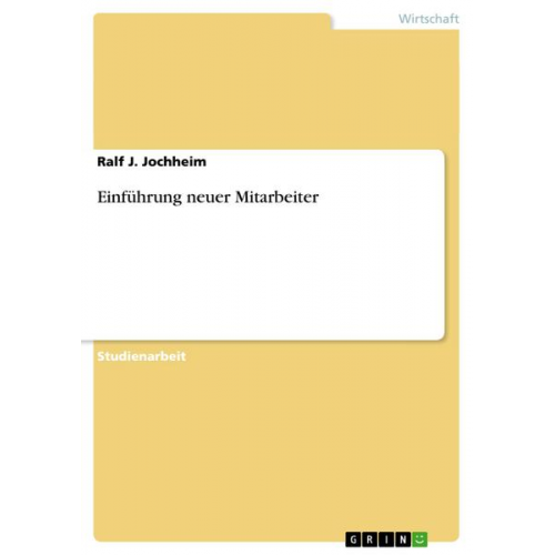 Ralf J. Jochheim - Einführung neuer Mitarbeiter