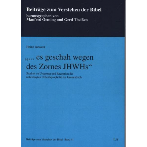 Heinz Janssen - ... es geschah wegen des Zornes JHWHs