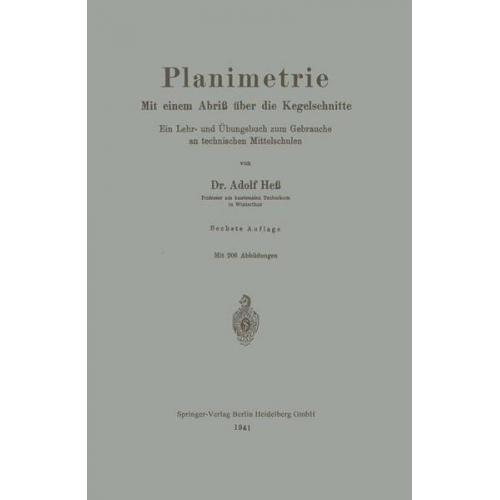 Adolf Hess - Planimetrie