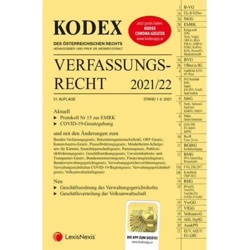 KODEX Verfassungsrecht 2021/22 - inkl. App