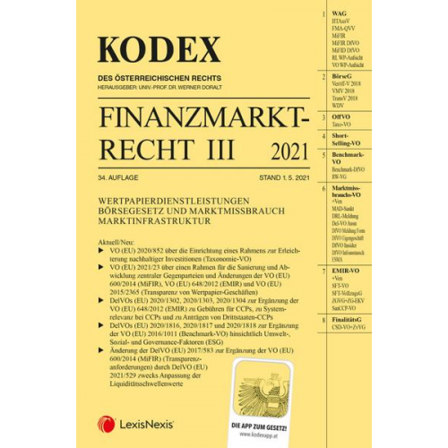 Kodex Finanzmarktrecht Band III 2021