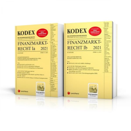 KODEX Finanzmarktrecht Band Ia + Ib 2021 - inkl. App