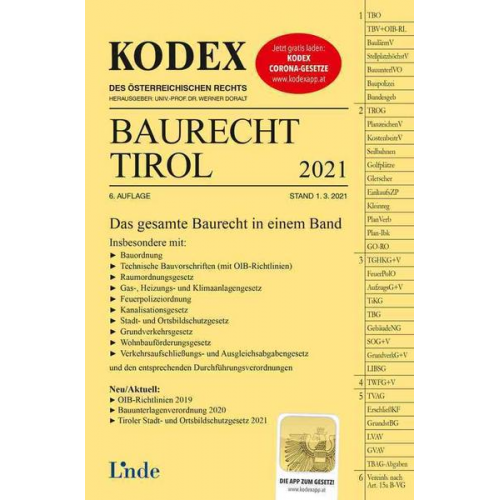 Barbara Gstir - KODEX Baurecht Tirol 2021