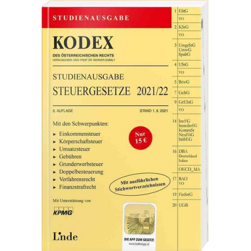 Andrei Bodis - KODEX Studienausgabe Steuergesetze 2021/22