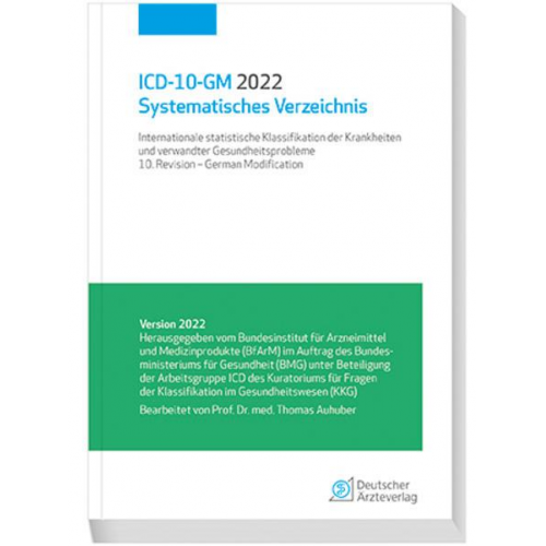 ICD-10-GM 2022 Systematisches Verzeichnis