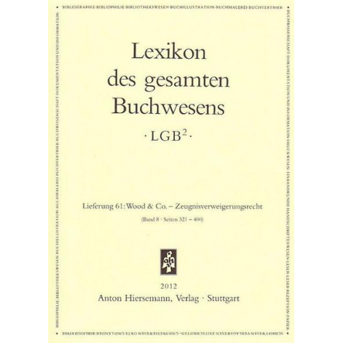 Lexikon des gesamten Buchwesens