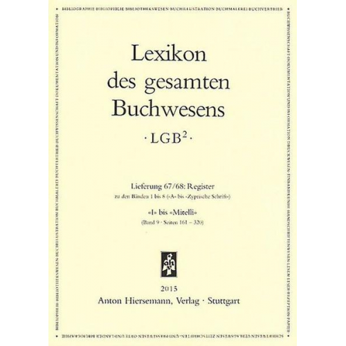 Lexikon des gesamten Buchwesens