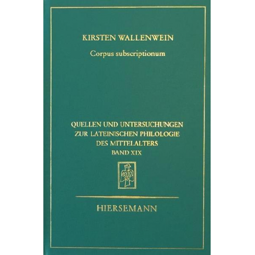 Kirsten Wallenwein - Corpus subscriptionum