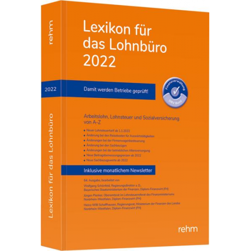 Wolfgang Schönfeld & Jürgen Plenker & Heinz-Willi Schaffhausen - Lexikon für das Lohnbüro 2022