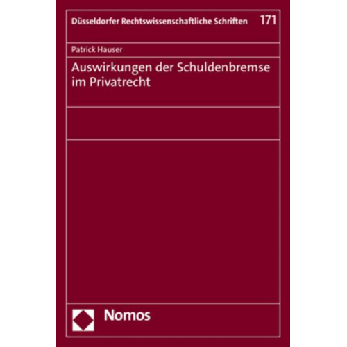 Patrick Hauser - Auswirkungen der Schuldenbremse im Privatrecht